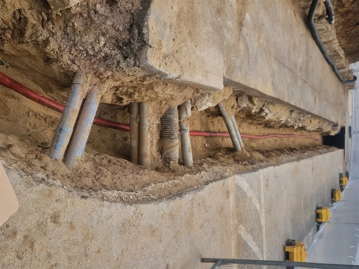 As-built survey of HV cable trench — Triple Survey engineers Oxford